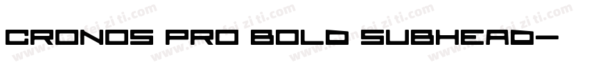 Cronos Pro Bold Subhead字体转换